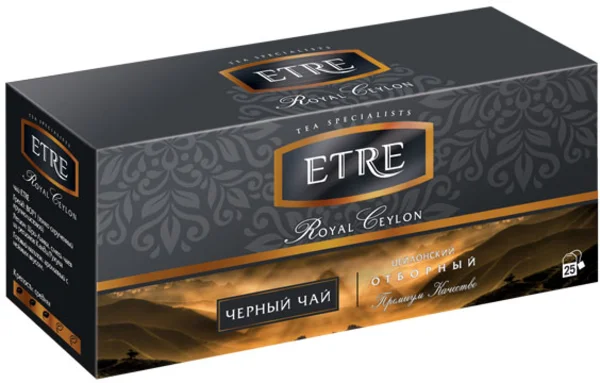 ETRE royal Ceylon чай черный цейлонский 25 пакетиков 50 г | Продукты
