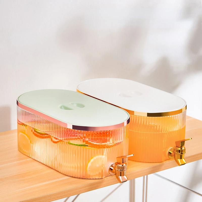 

5.3L Thicken Cold Water Fruit Teapot with Spout Large Capacity Refrigerator Plastic Water Pot Juice Lemonade Tea Water Kettle