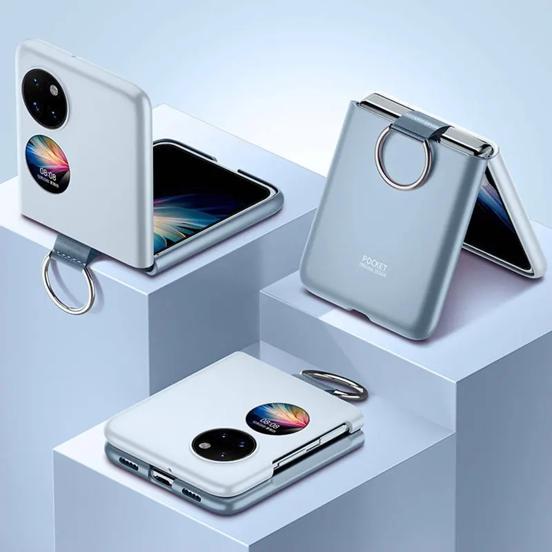 Модный Ультратонкий чехол с кольцом-держателем для Huawei P50 карманный жесткий