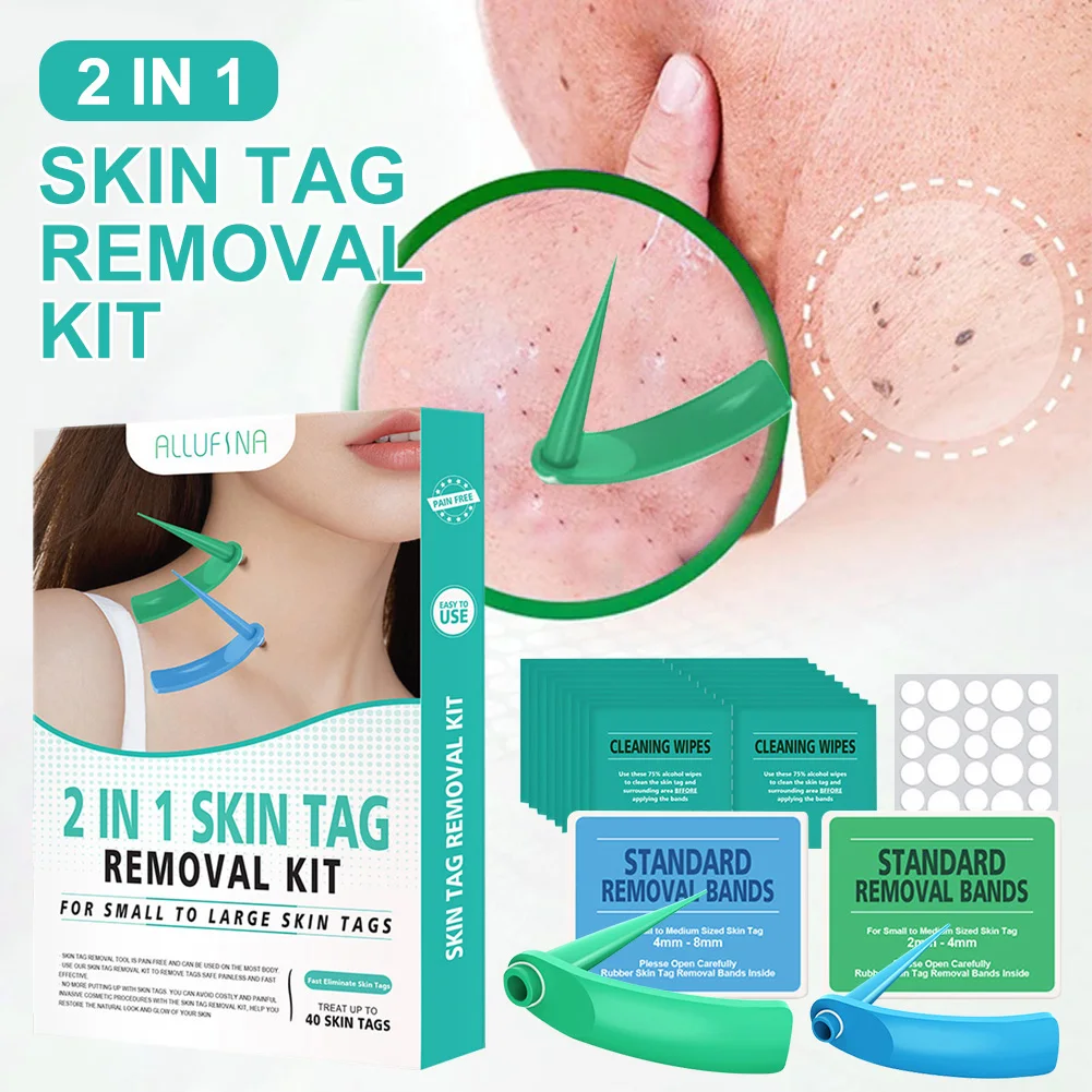 

Body Skin Tag Removal Kit Painless Home Use Mole Wart Corn Remover Tool Skin Tag Treatment Tool Set For Most 2-8mm Sized Tags
