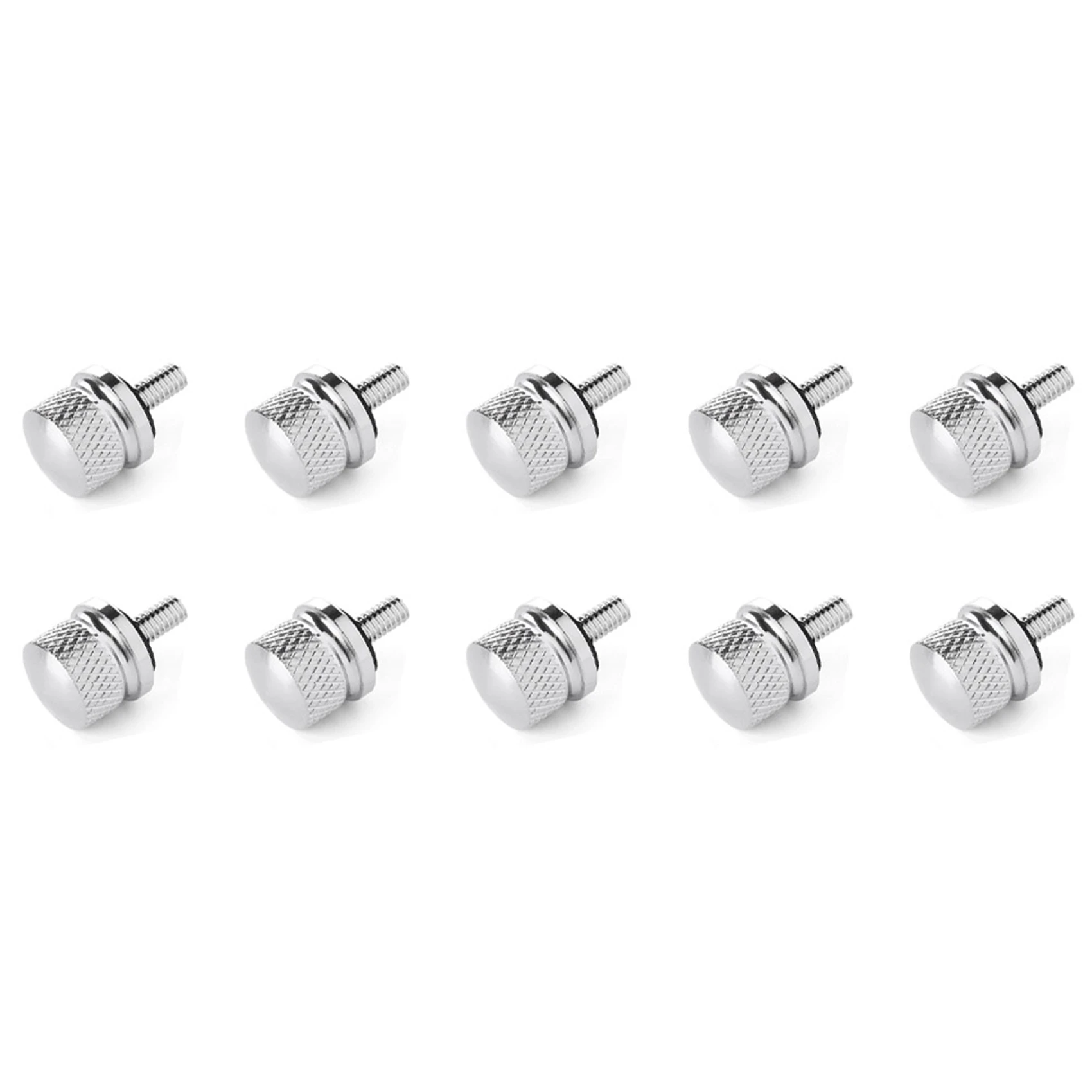 

10X Chrome Billet Aluminum Seat Bolt Screw Cap for Harley Davidson