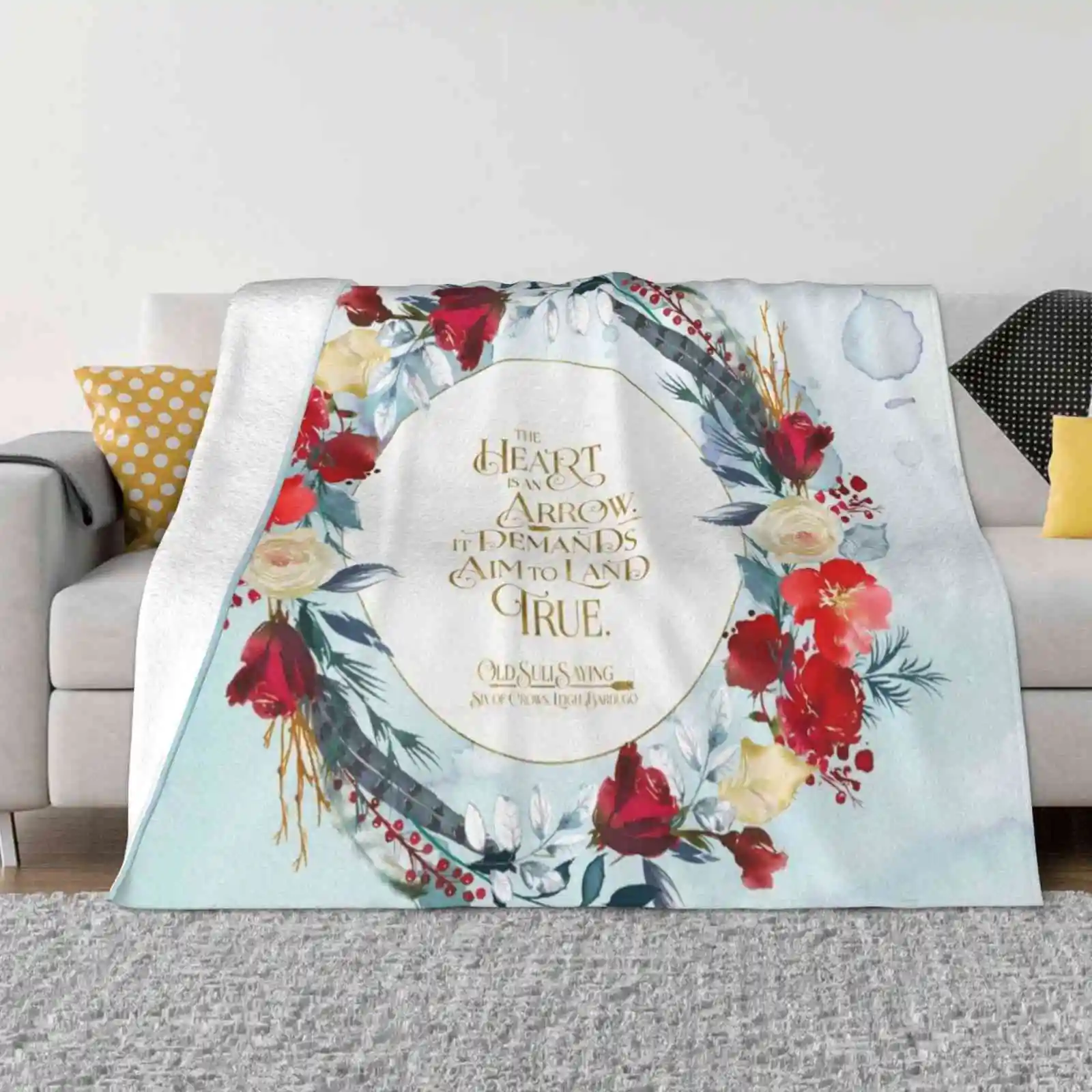 The Heart Is An Arrow... Six Of Crows Цитата Низкая цена Новый принт Новинка Модное мягкое теплое