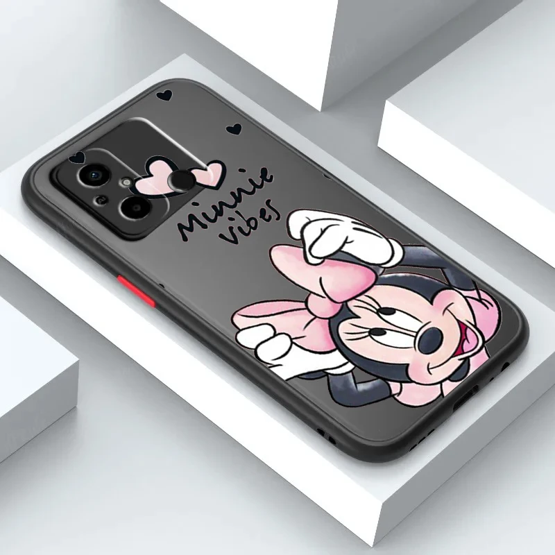 

Cute Cartoon Minnie For Xiaomi Redmi 12 12C 10 11A 10X 10C 9C 9A 9AT 9 8A 8 Frosted Translucent Hard Phone Case Phone Case