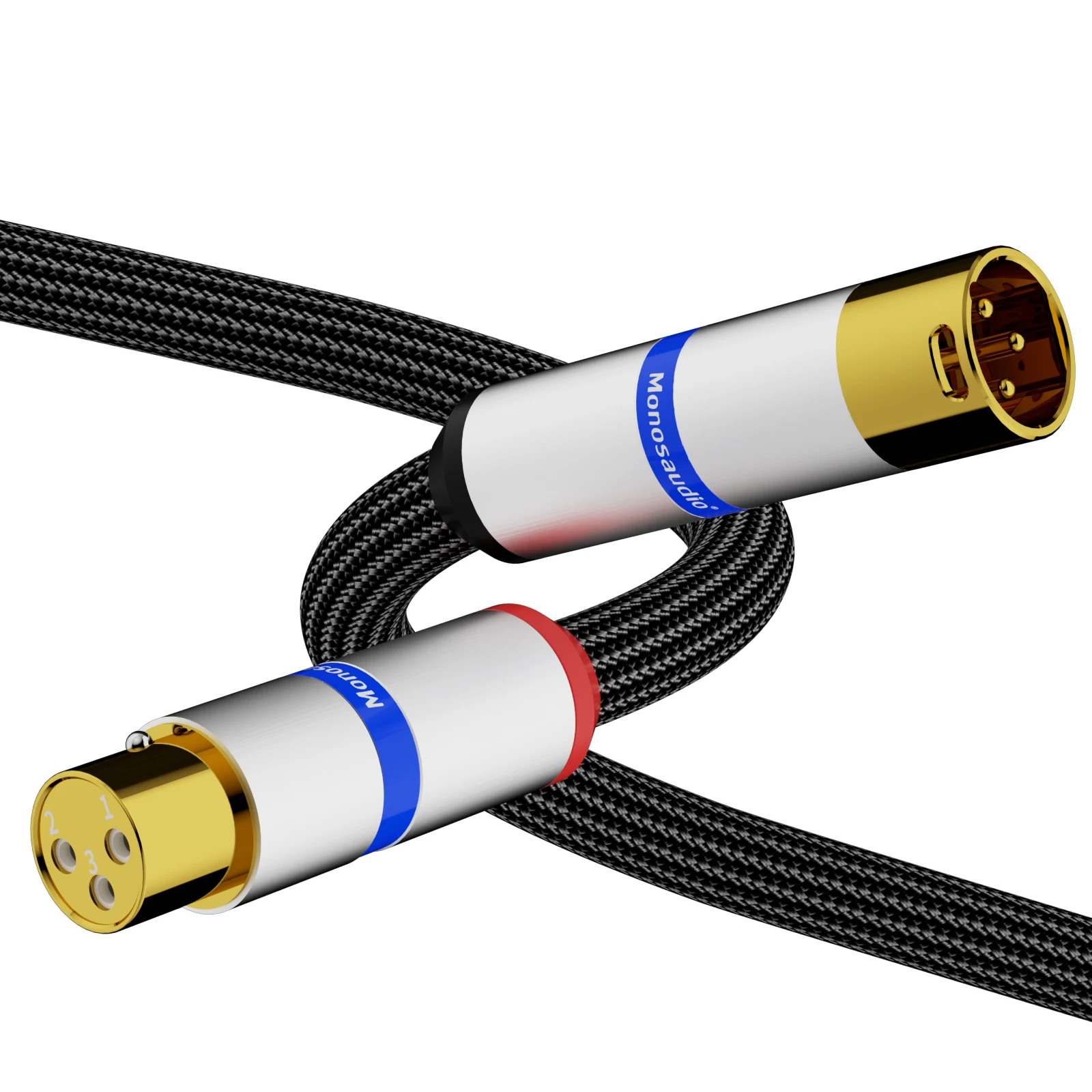 Монолаudio XMF706G/R из чистой меди с золотым/родиевым покрытием XLR штекер/гнездо