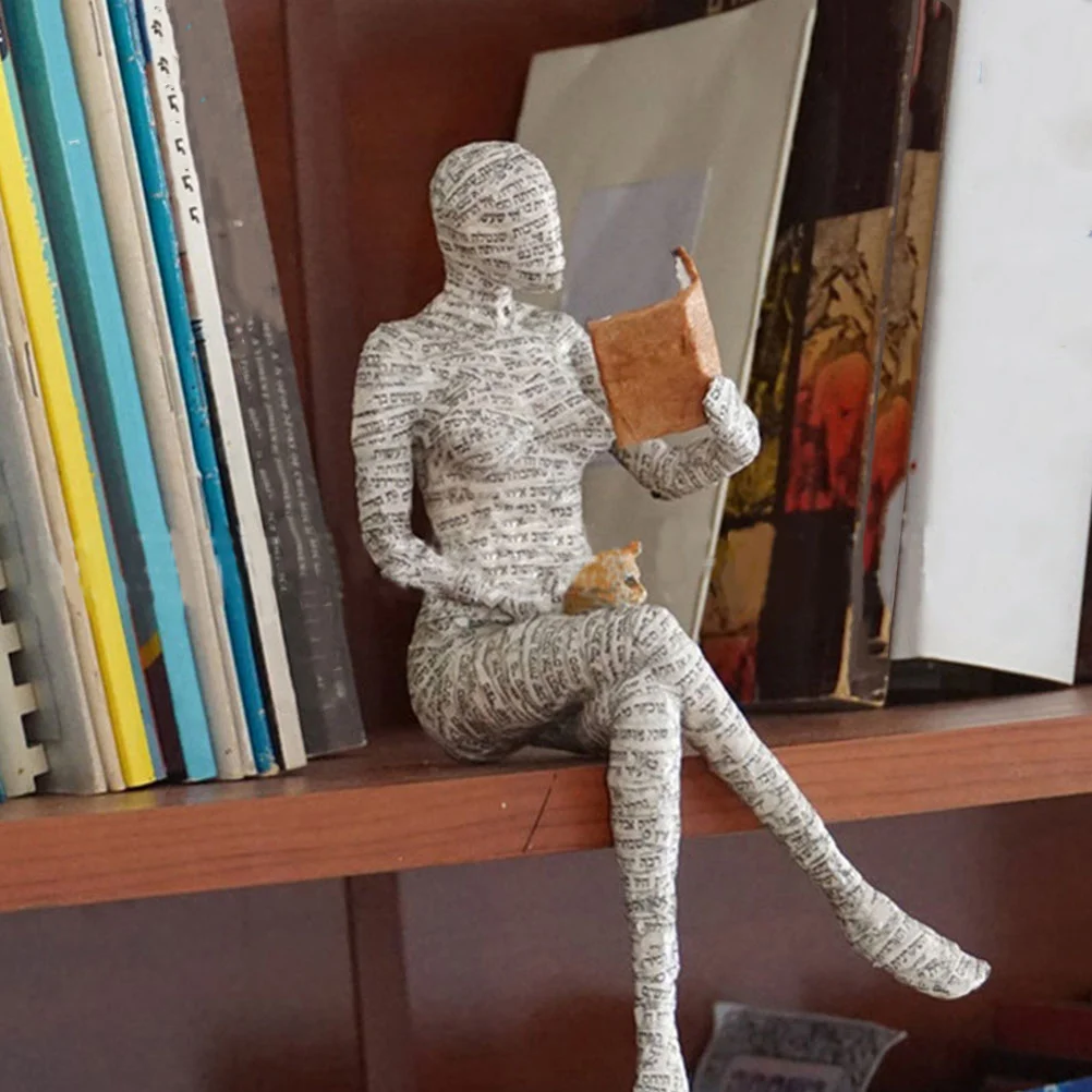 

3pcs Reader Statue Reading Women Figurines Reader Desktop Decor Bookshelf Decoration