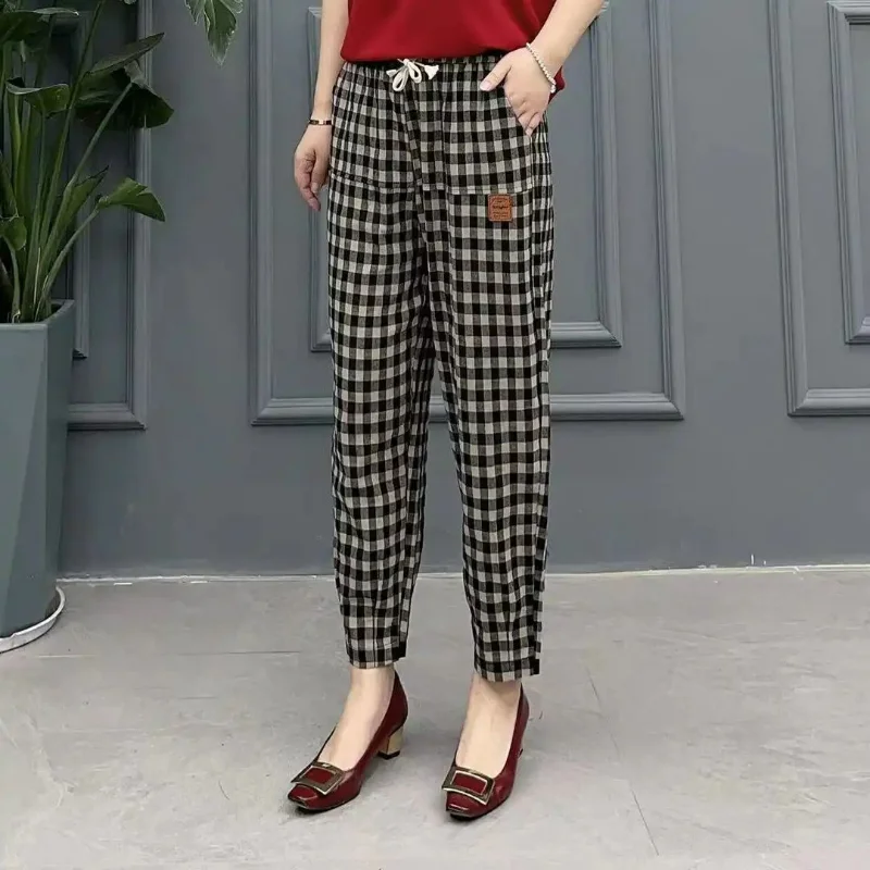 Брюки-султанки женские с завышенной талией модные Свободные повседневные