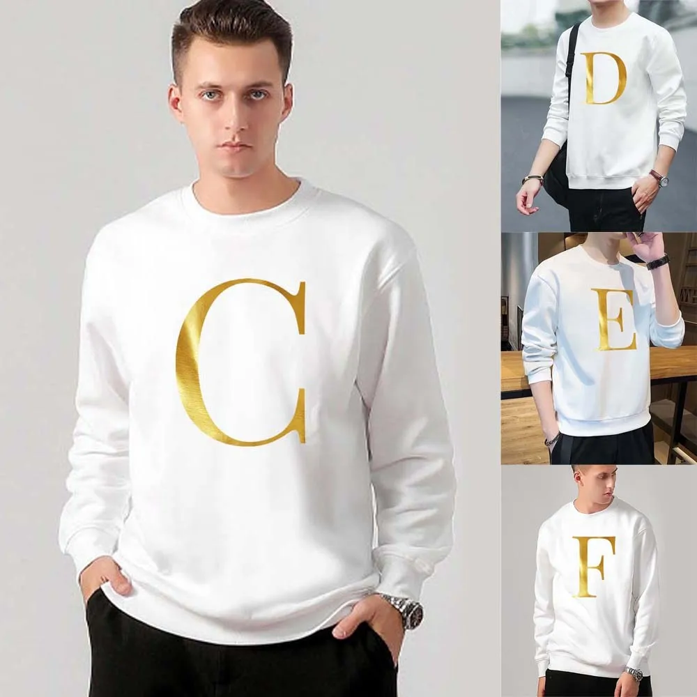 

Men Spring Autumn Sweatshirts Hoodies Casual Long Sleeve S Hooded Pullover Sweatshirts 26 English Letter Print Commuter Top