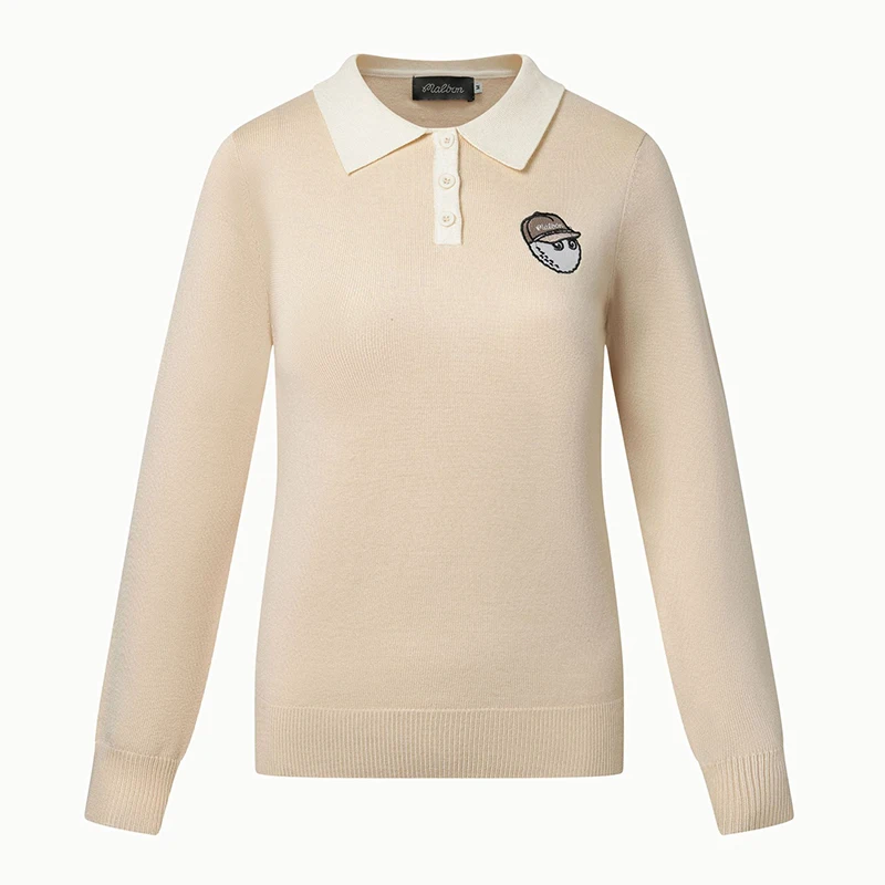 

Golf Simple Pullover Sweater MALBON Sweater Women's Autumn and Winter Long Sleeved Sweater Korean Women's Golf Clothing
