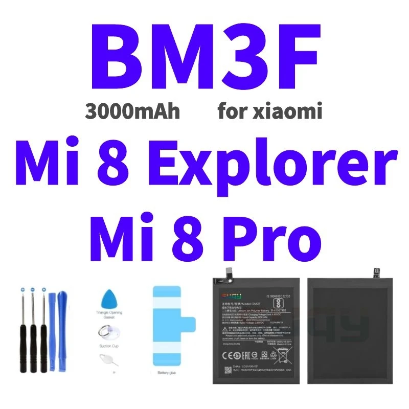 

3000mAh BM3F Phone Battery for xiaomi Mi 8 Explorer Bateria for Mi 8 Pro Battery Replacement Batterie for xiaomi 8 Pro Batteria