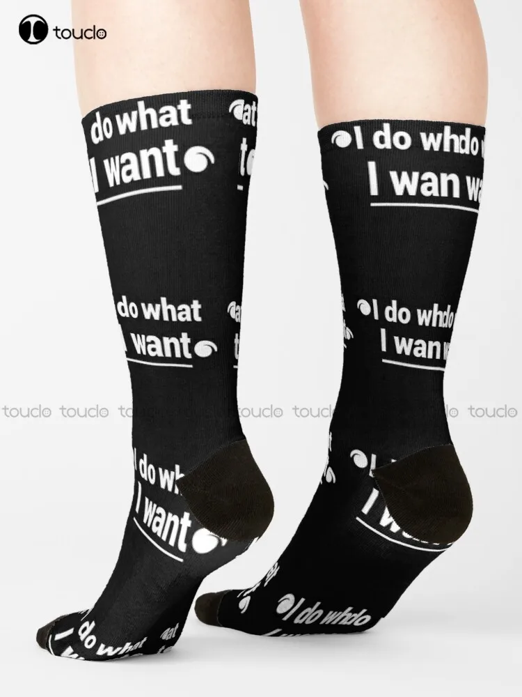 

I Do What I Want Socks Mens Athletic Socks Personalized Custom Unisex Adult Teen Youth Socks 360° Digital Print Hd High Quality
