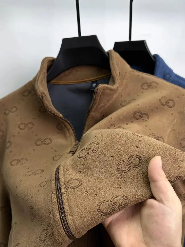 Мужской кардиган из искусственного меха