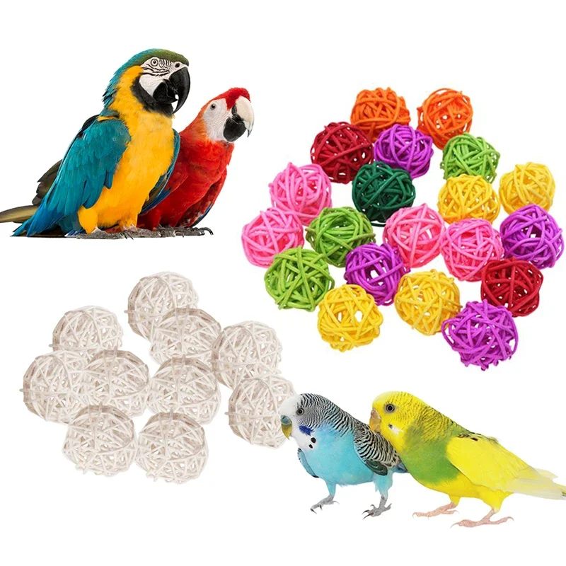 

1pcs Primary Color Sepakta kraw Parrot Chewing Toy Ball Pet Bird Foot/foot Scratching/foot Toy Pet Chewing Toy Sepakta kraw