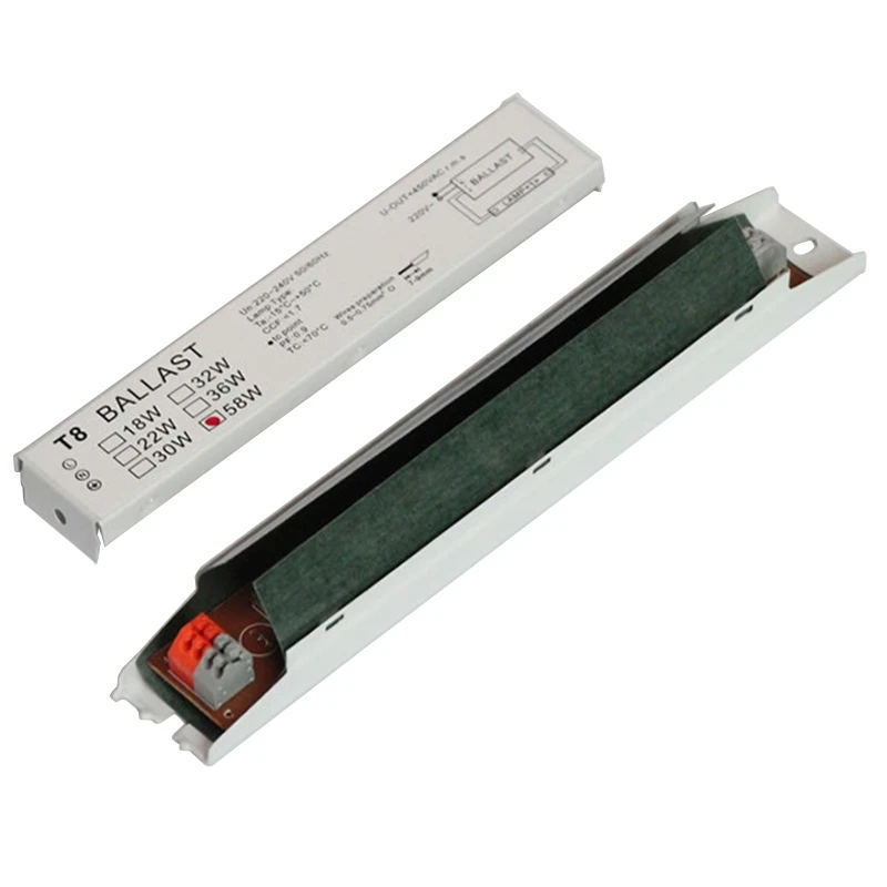 

Commonly Used T8 1x 18W/1x 58W Electronic Ballast Equipment for Fluorescent Lamp Light Weight Ballast Drop Shipping