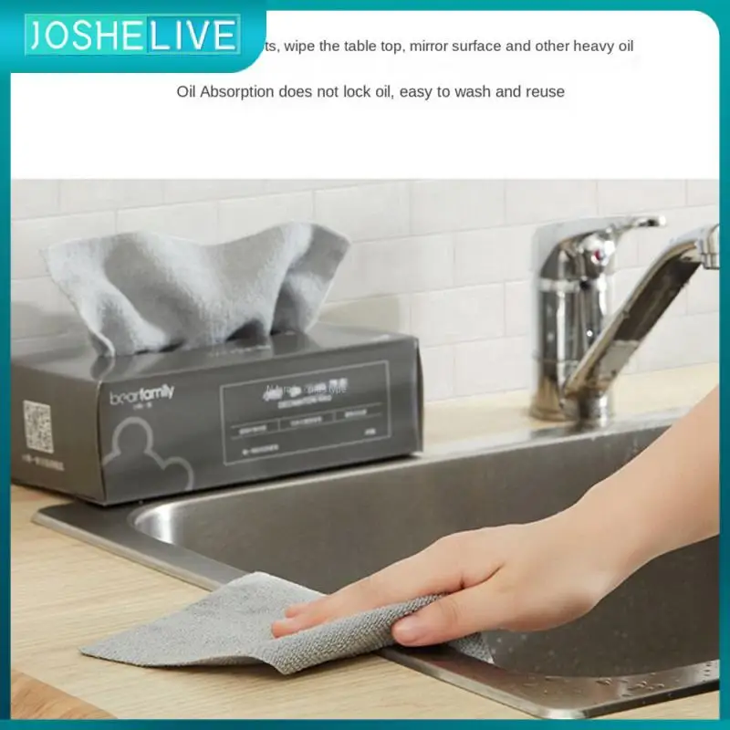 

Cotton Cloth Easily Adsorb Multiple Oil Stains Microfiber Fabric Household Absorbent Dishwashing Towel Not Easy To Shed Hair