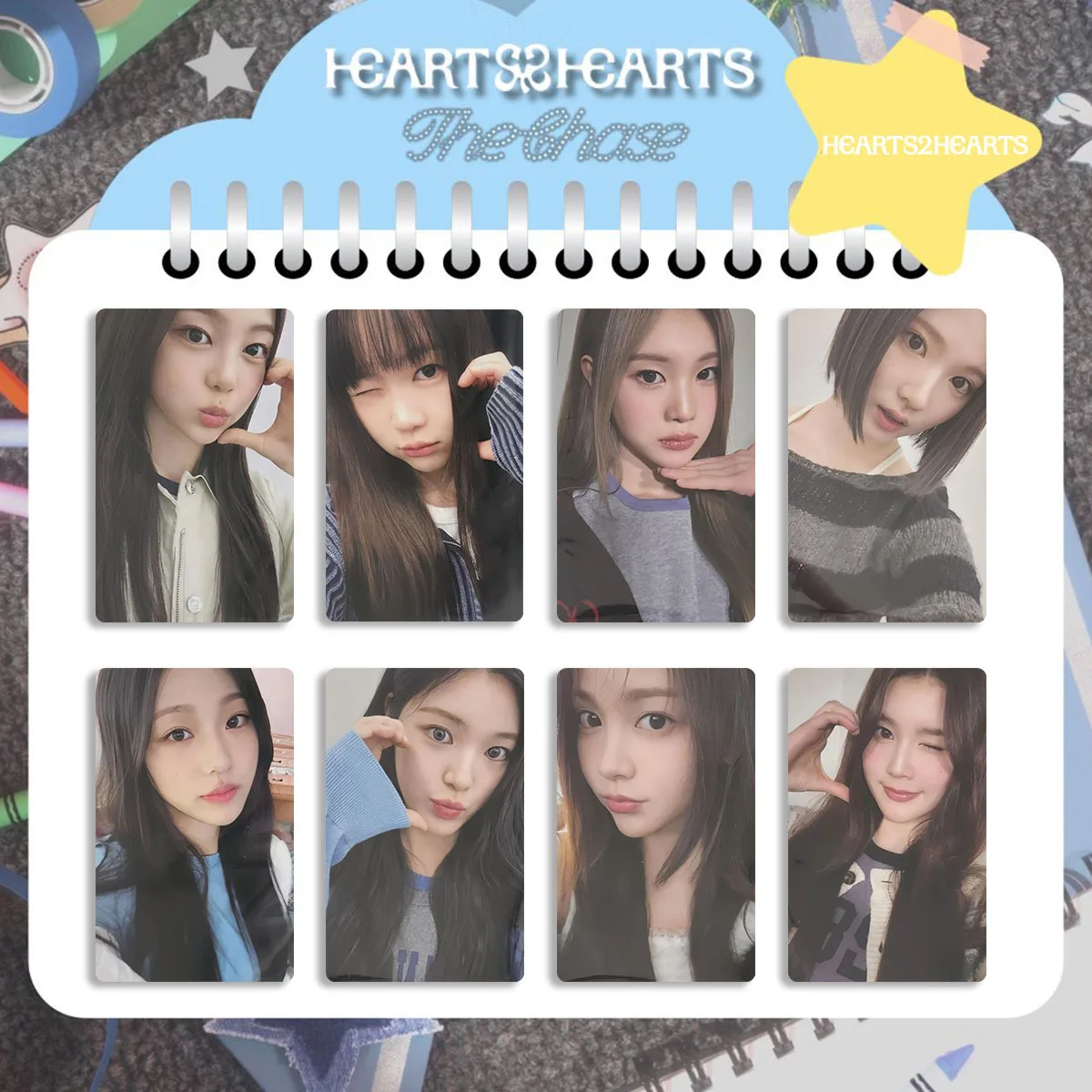 8 шт./компл. Kpop Hearts2Hearts The Chase дебютный альбом Lomo карты Jiwoo Carmen Yuha AM WM K4 Ver глянцевые