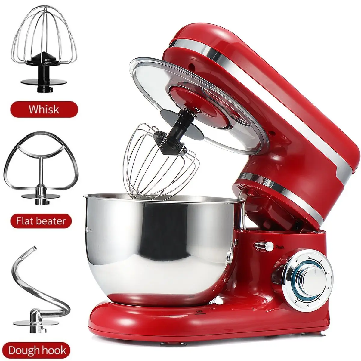 6speed Professional Kitchen Food Blender Cream Egg Whisk Cake Dough Kneader Bread Maker