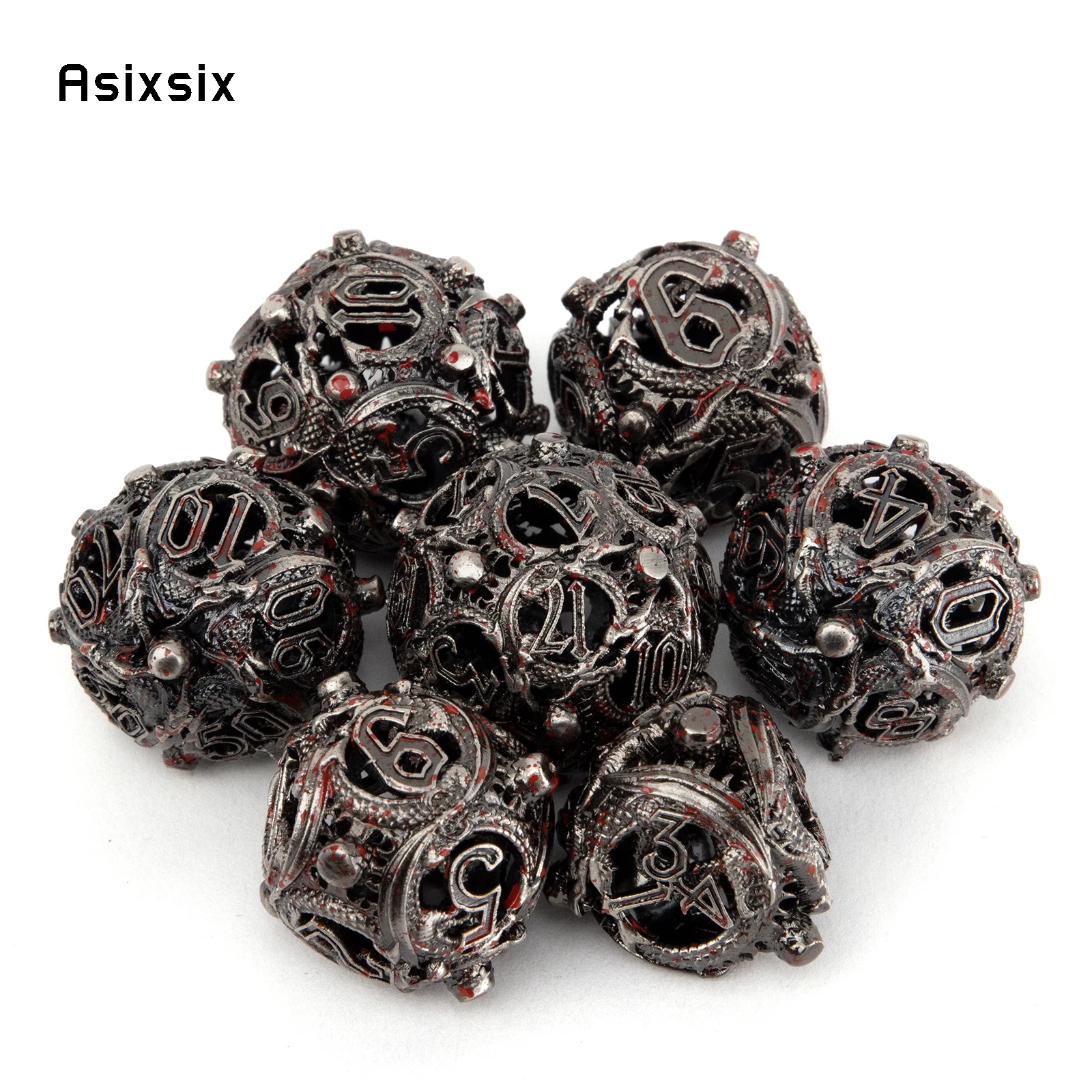 Металлические кости Asixsix 7 шт.