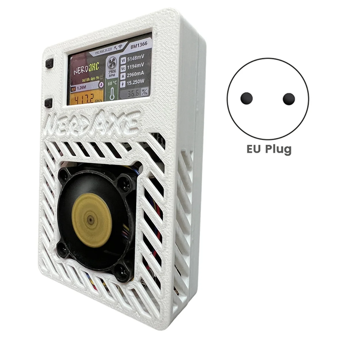 NerdAxe Miner Nerdminer 500Gh/S S19XP BM1366 ASIC Bitcoin Mini Лотерейный майнер EU PLUG