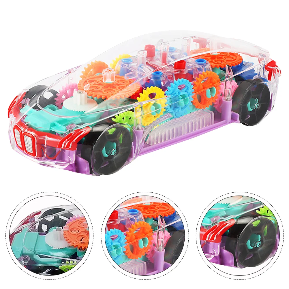 

Car Toy Transparent Light Electrickids Cars Racing Gear Toys Truckmusic Vehicle Mechanical Musical Fortoddler Learning Cartoon