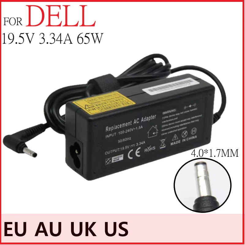 

Suitable for Dell Notebook power adapter 19.5V 3.34A charging head 65W charger bullet 4.0*1.7MM