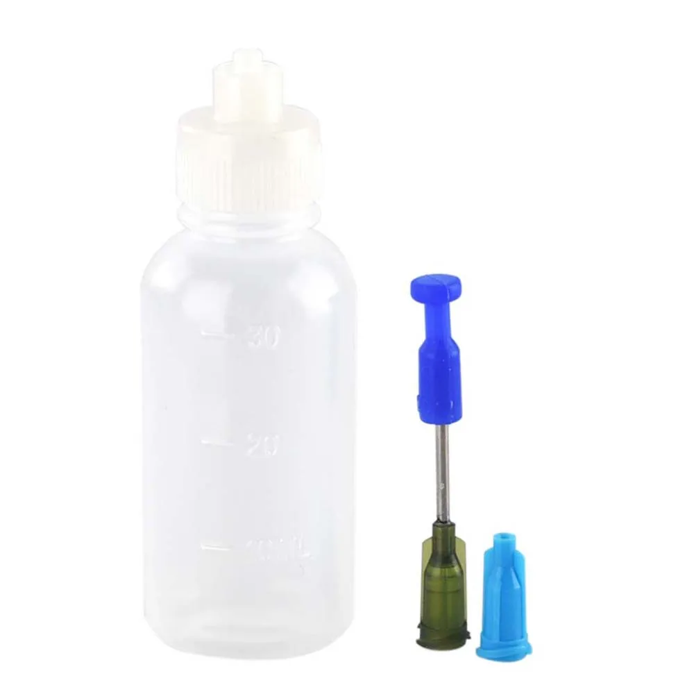 Applicator Squeeze Bottles Needle Tip Plastic Squeeze Bottles 30ml Stainless Steel Blunt Tip 14g