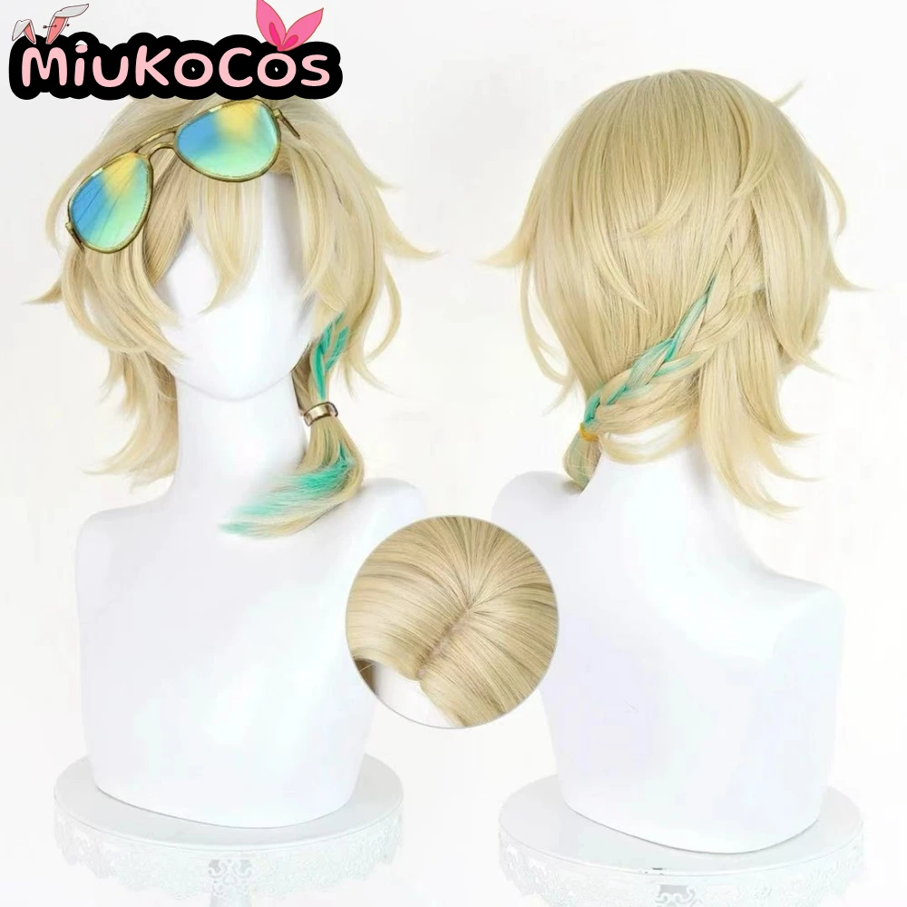 Фото В НАЛИЧИИ: Парик для косплея Waveflair Aventurine • MiukoCosplay Game Honkai: Star Rail Cosplay №1