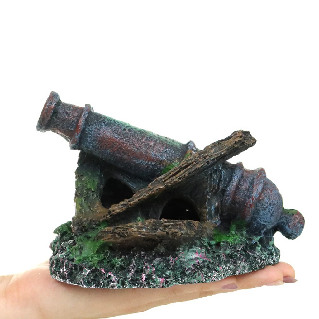 Искусственное украшение для маленькой ящерицы черепахи земноводных рыб (11x17x13)