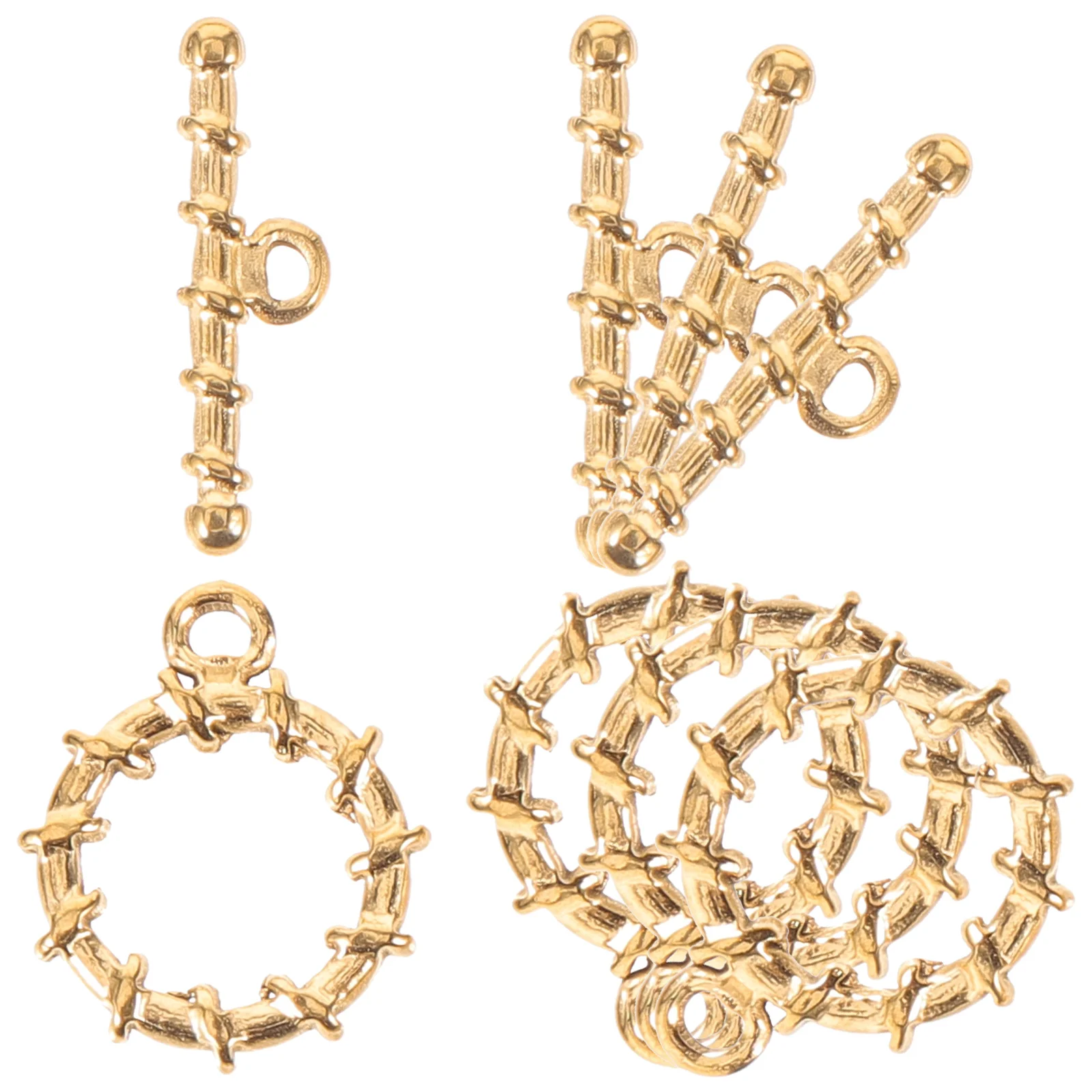 

4 Sets of Jewelry Making Clasps Bracelet DIY Toggle Clasps Stainless Steel Clasps