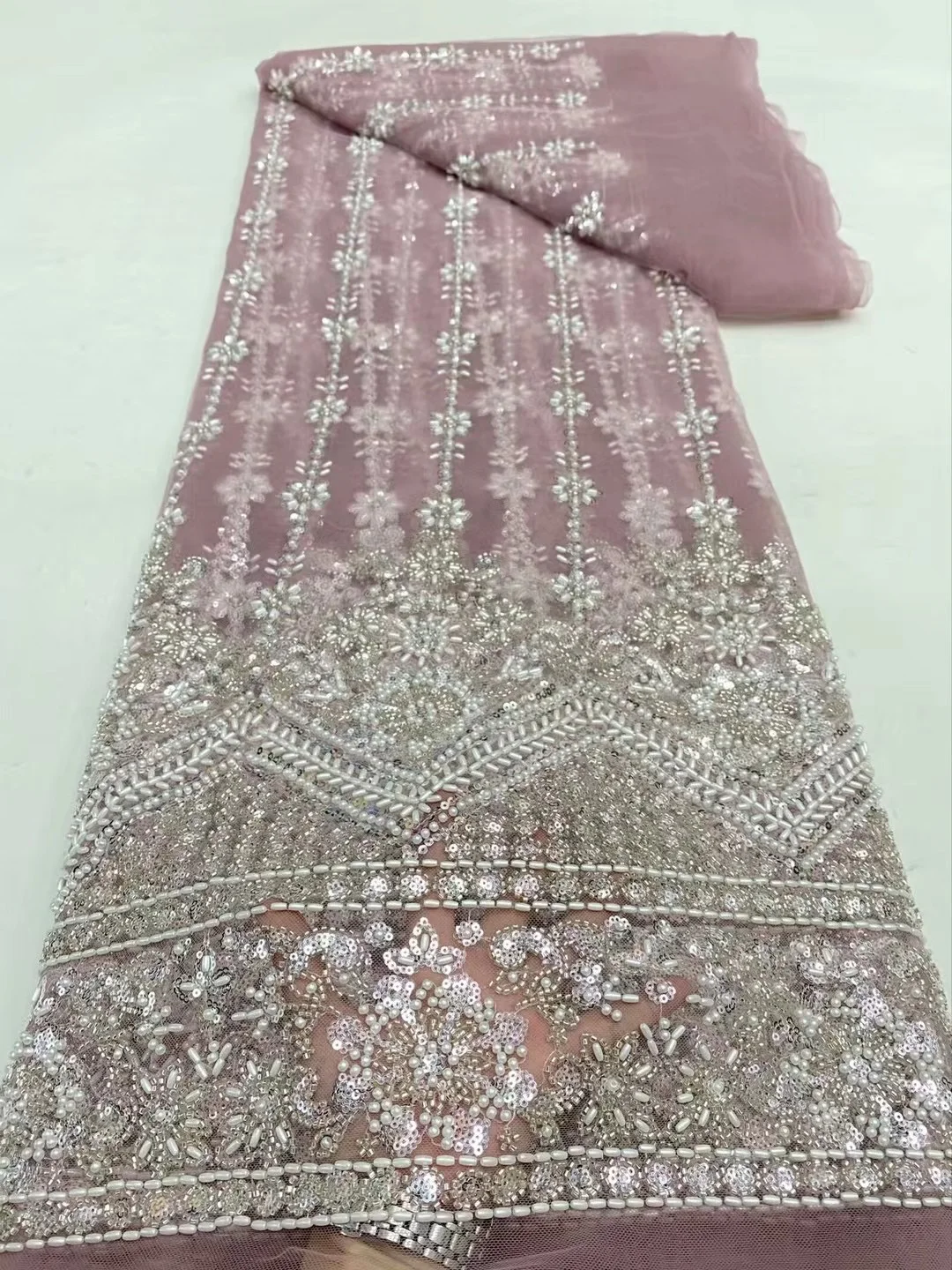 Африканская Тяжелая кружевная ткань 2024 Высококачественная нигерийская