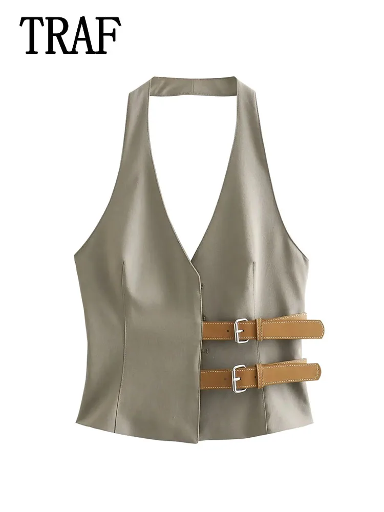 Комплект из 2 предметов для женщин с поясом и высокой талией