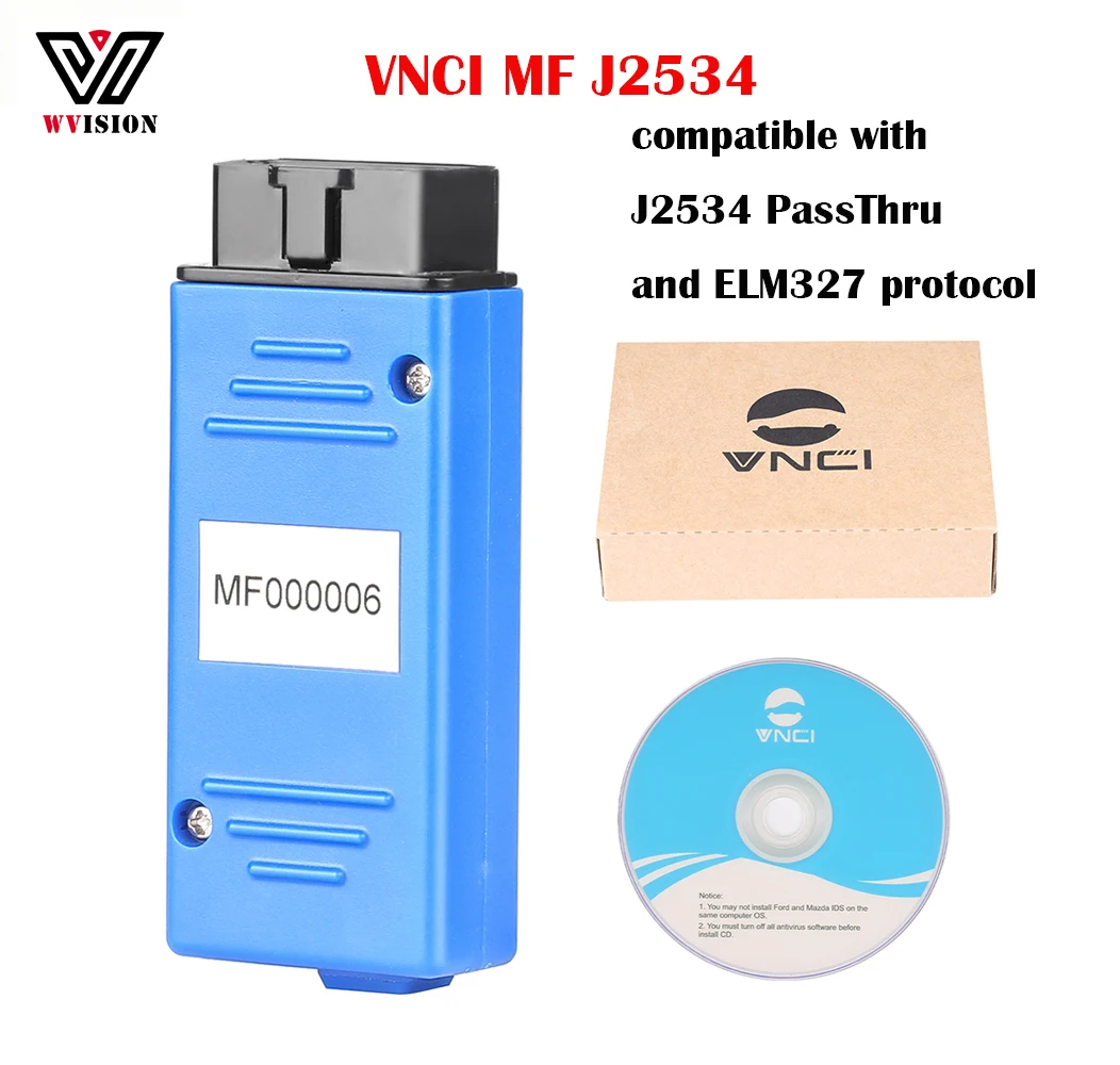 

2023 VNCI MF J2534 OBD2 Scanner Software for Ford for Mazda Support IDS Car Diagnostic Tool Free Update Online