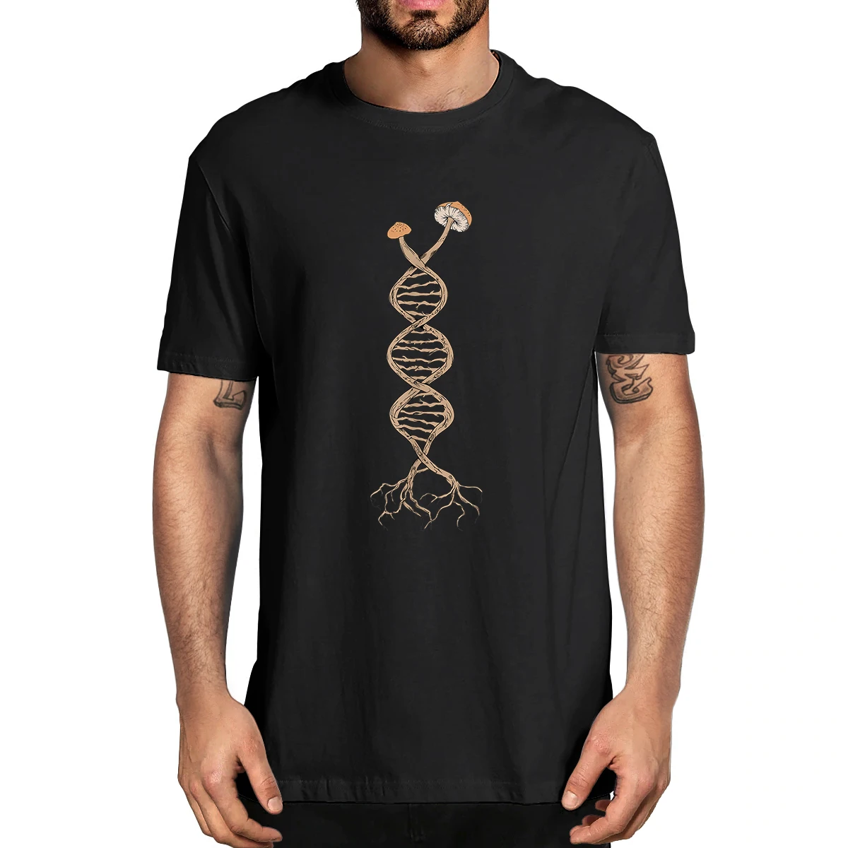Unisex 100% Cotton Tops Pick Mushrooms is in my DNA Shroom Mycology Fungi Foraging Summer Men Novelty T-Shirt Women Casual Tee