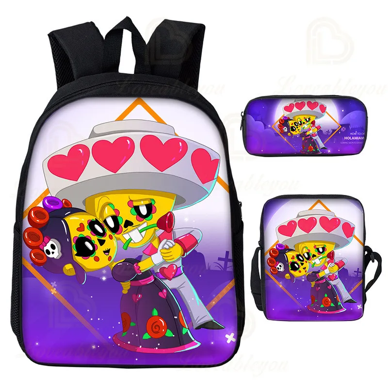 

Shooter Kids Student VOID GENE and Star, Leon Children's Bags Backpack Game 3d Schoolbag Boys Girls Pencil Pencil Bag Baby Bag