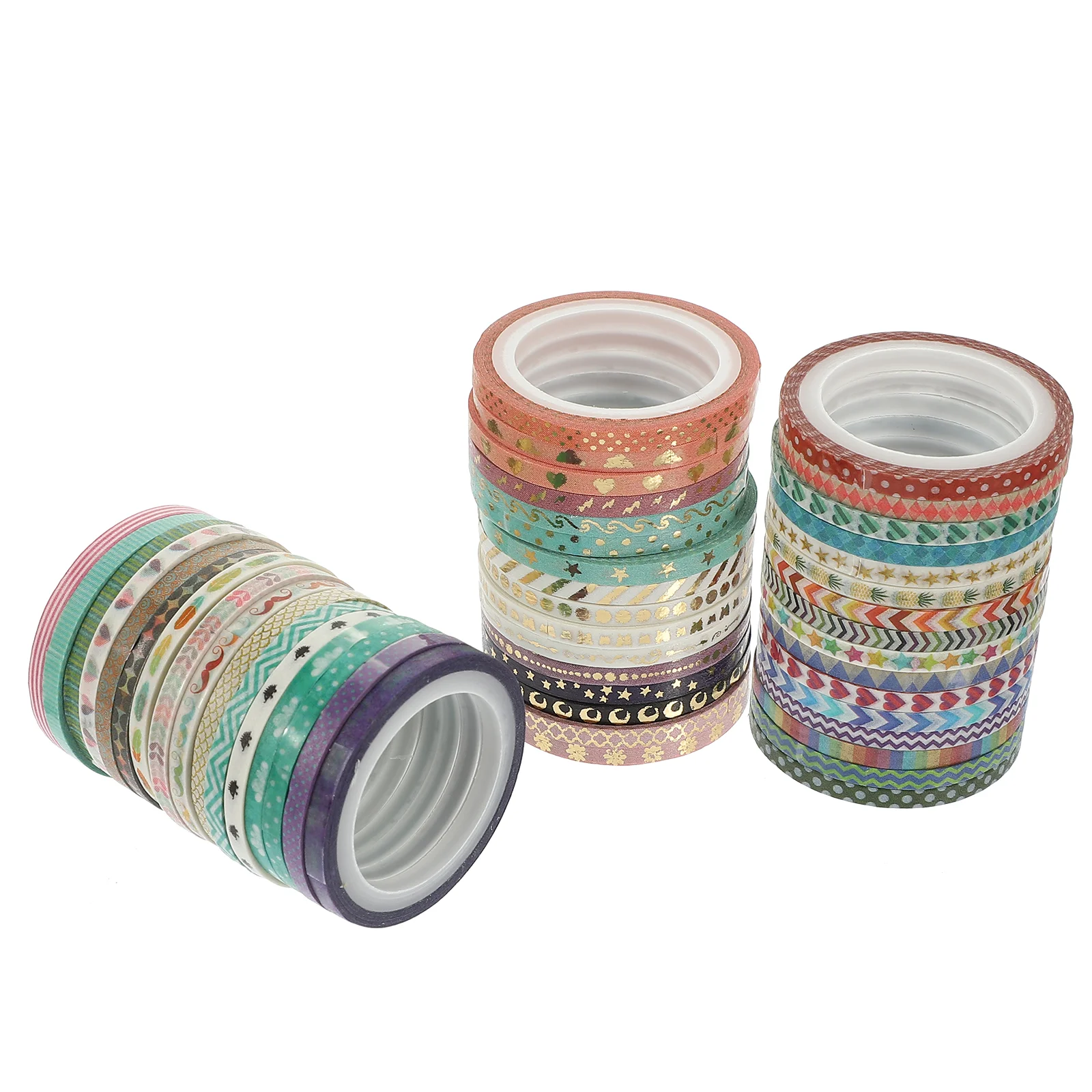 

48 Rolls Scrapbook Tapes Gift Wrapping Decorative Washi Crafts Printed Adhesive Making Stickers Planner Paper