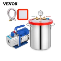 vevor 4cfm hvac refrigerant vacuum pump refrigeration with vacuum chamber degassing kit suitable for household air conditioning