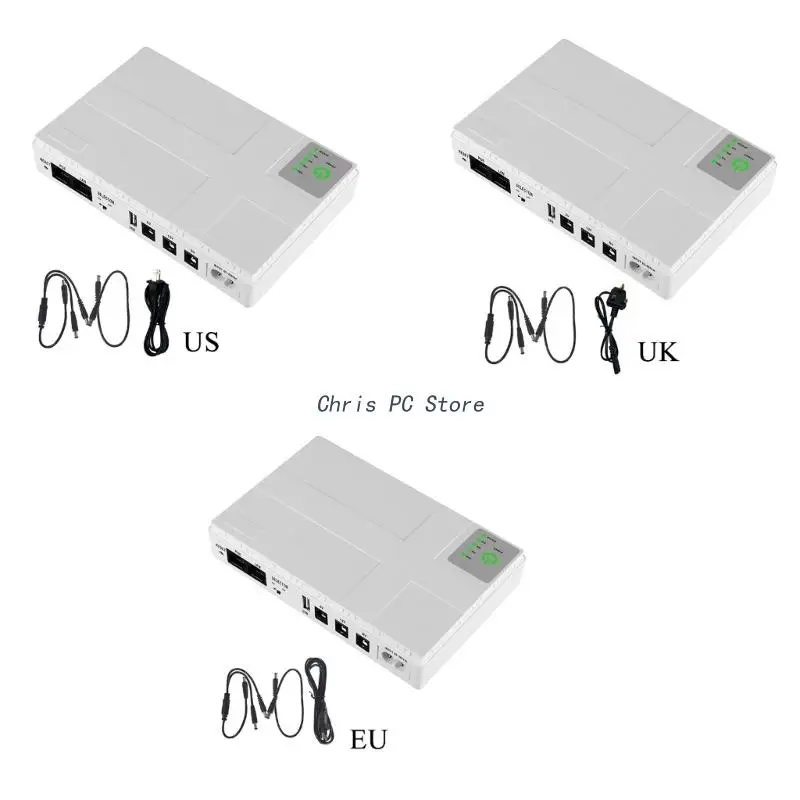 

H8WA UPS 10400mAh UPS 5V 9V 12V 1A ЖК-экран, резервное питание, USB-зарядка, источник бесперебойного питания