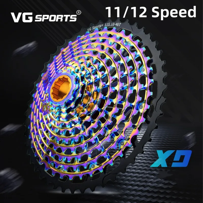 

VG Sports 11/12 Speed Ultralight Cassette Sprocket Rainbow Ultralight 11s 12s Velocidade for MTB Bike Sprockets Parts Fit XD