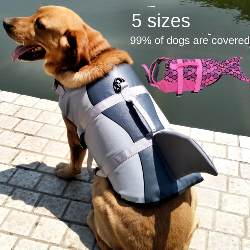 

Pet Life Jackets Shark Mermaid Swimwear Dog Swimwear Safety Clothes Dog Summer Clothes