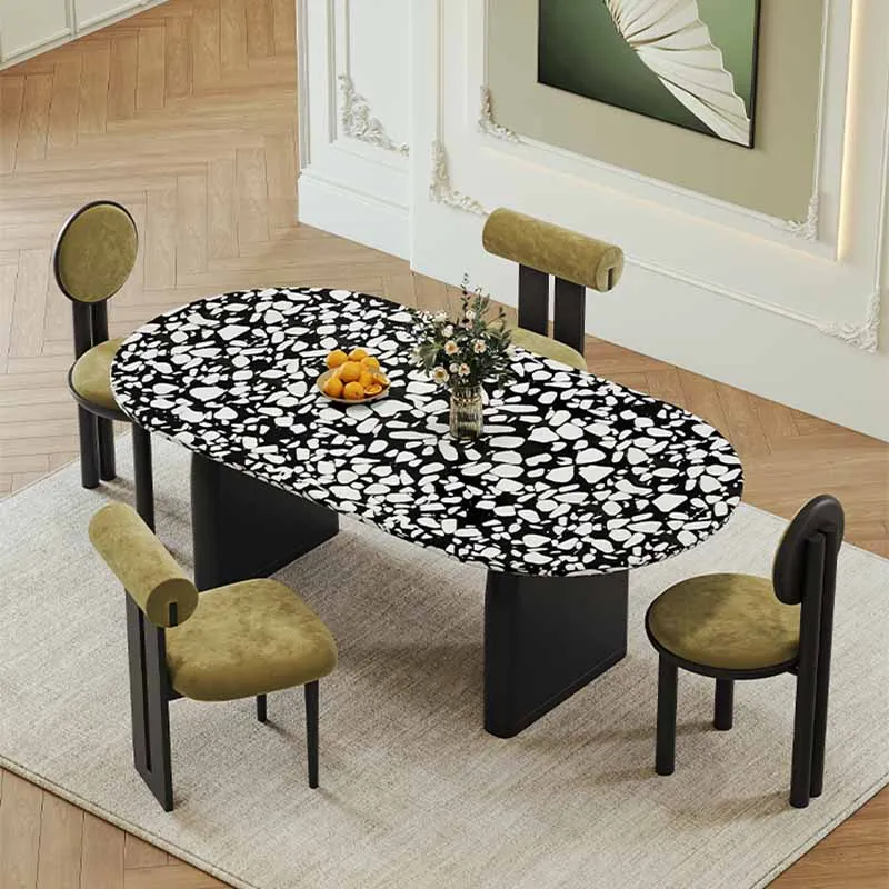 

Modern Nordic Black Dining Table Luxury Organizer High Office Coffee Tables Makeup Living Room Mesas De Jantar Home Furniture
