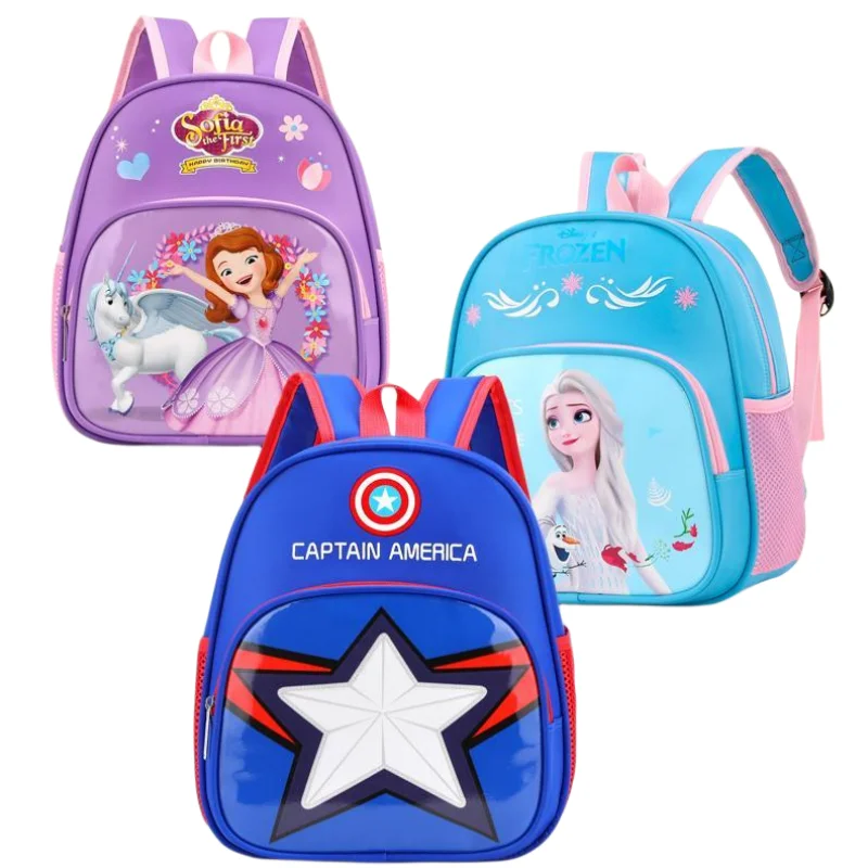 New Spiderman Elsa Princess sofia animation peripheral kawaii cute cartoon children's schoolbag creative backpack gift wholesale