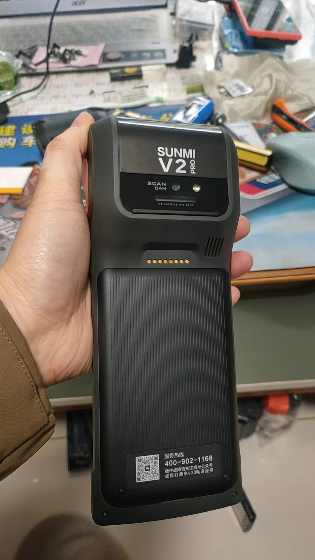 Фото Б/у V2 Pro с функцией NFC 2 + 16 ОЗУ и 1D-сканером штрих-кода Ручной POS-термический Android 7.1, 4G/двухдиапазонный Wi-Fi NFC №4