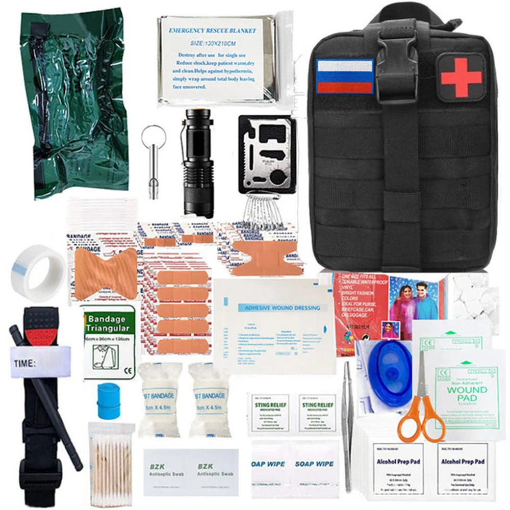 

Survival First Aid Kit IFAK Molle Outdoor Gear Emergency Kits Trauma Bag For Camping Hunting Disaster Adventures Survival Kit