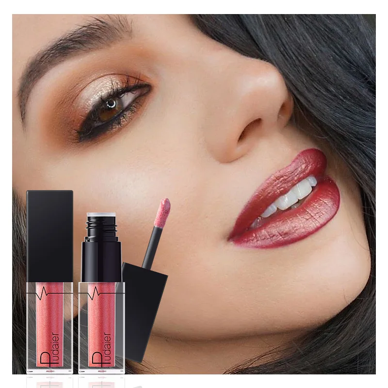 

PUDAIER 24 Colors Lip Gloss, Waterproof Lipgloss Glitter For Women Makeup ,Metallic Lipstick Lips Cosmetics Makeup