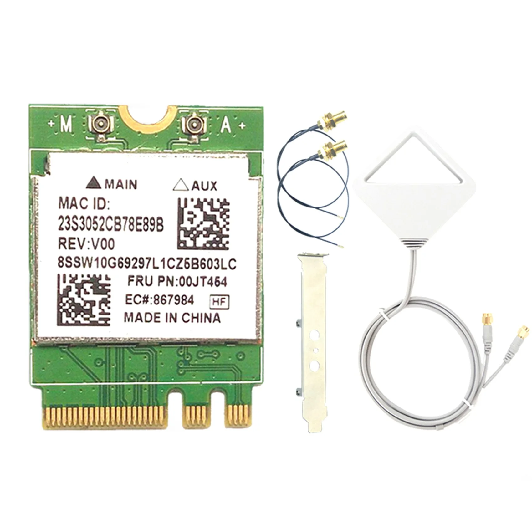 

RTL8821AE Двухчастотная сетевая карта 433 Мбит/с, сетевая карта, адаптер M.2 NGFF 2230, беспроводная сетевая карта, модуль Wi-Fi