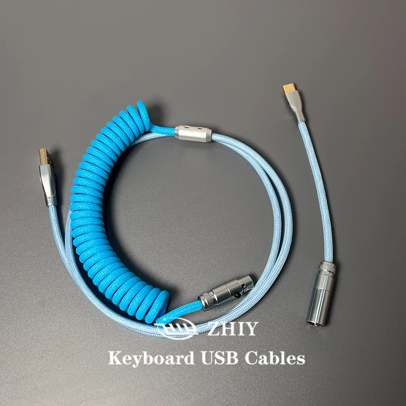 ZHIY Customized Type C to USB Cable Mechanical Keyboard Power Cord Mechanical Keyboard PC Aviation Connector