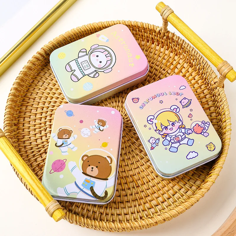 

Mini Cute Cartoon Metal Tin Box Drawer Receive Storage Box Rectangular Jewelry Cosmetic Storage Organizer For Girl Fine Gift Box