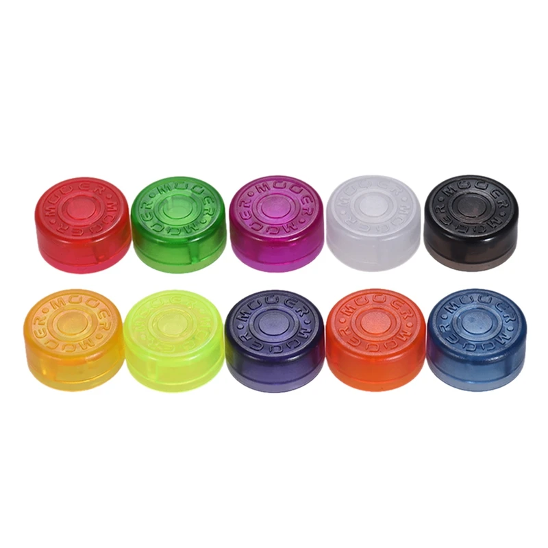 

MOOER 10Pcs Footswitch Topper Protector Colorful Plastic Bumpers For Guitar Effect Pedal(Random Color Delivery)