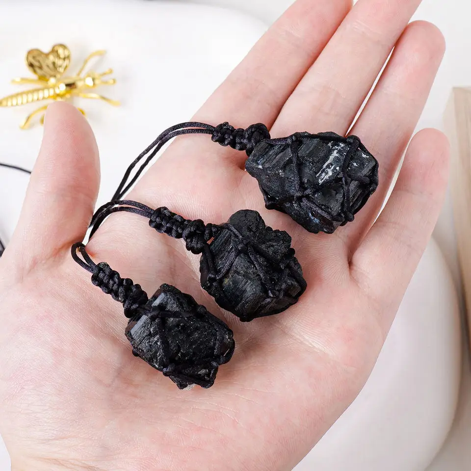 Здоровье Энергия камень ремесла Природный кристалл черный фотоэлемент для