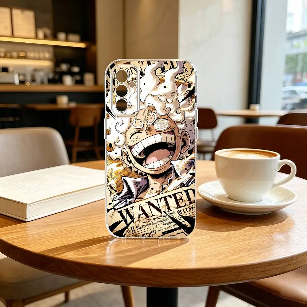 Фото Чехол для телефона O-neP-piece L-Luffy Gear 5 Anime для Samsung A10,12,20,21S,30,31,40,50,51,52,70,71, прозрачный чехол №4
