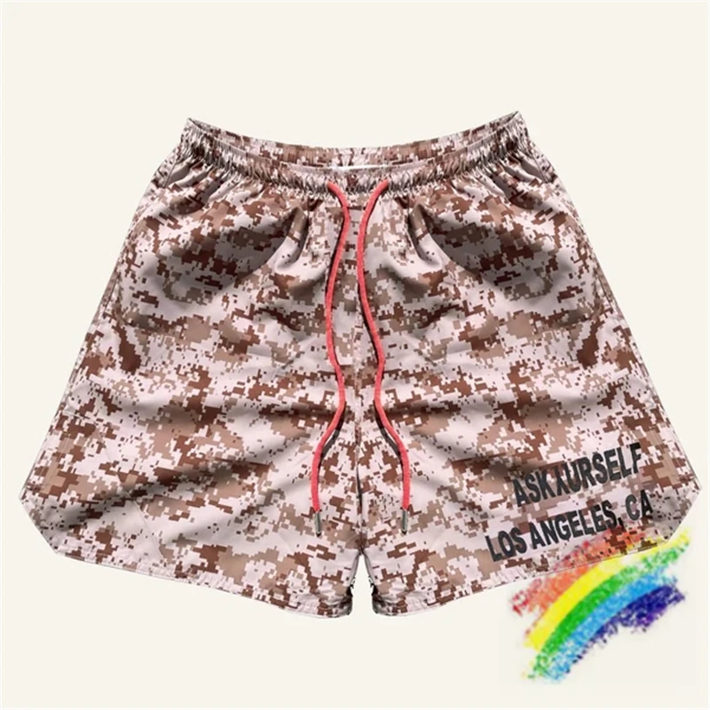 Камуфляжные шорты Askyurself для мужчин и женщин сетчатые бриджи с кулиской в стиле